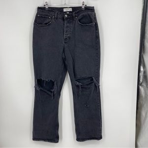Abercrombie & Fitch Curve Love Low Rise the 90s Baggy Jean distressed 29/8 R